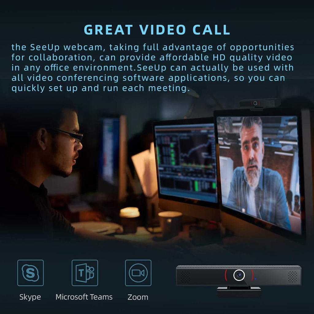 Webcam 1080p Full HD with Stereo Microphone, USB 2.0, Pack of 2 P149866