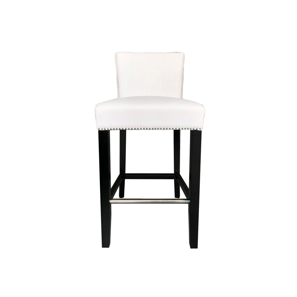 White Linen Bar Stool M29256