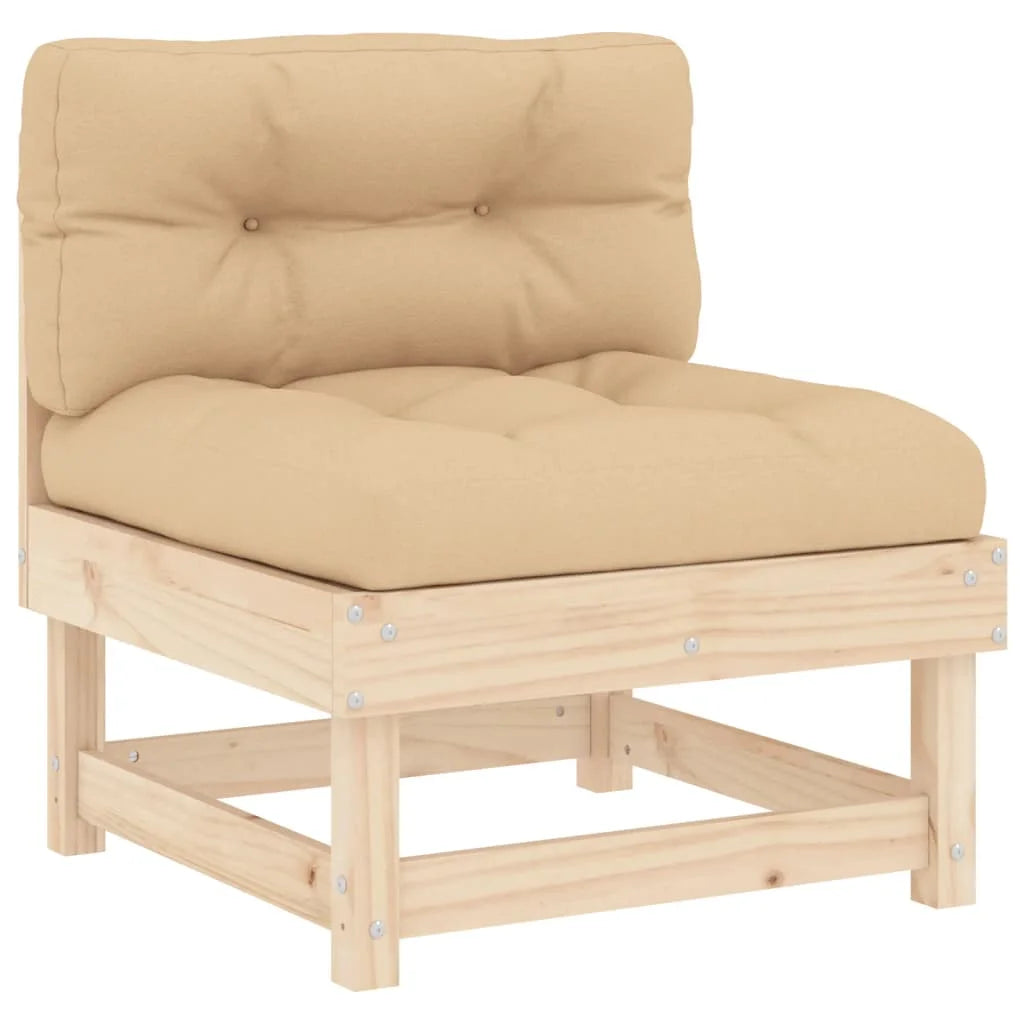 Solid Wood Pine Sofa with Cushions E5005