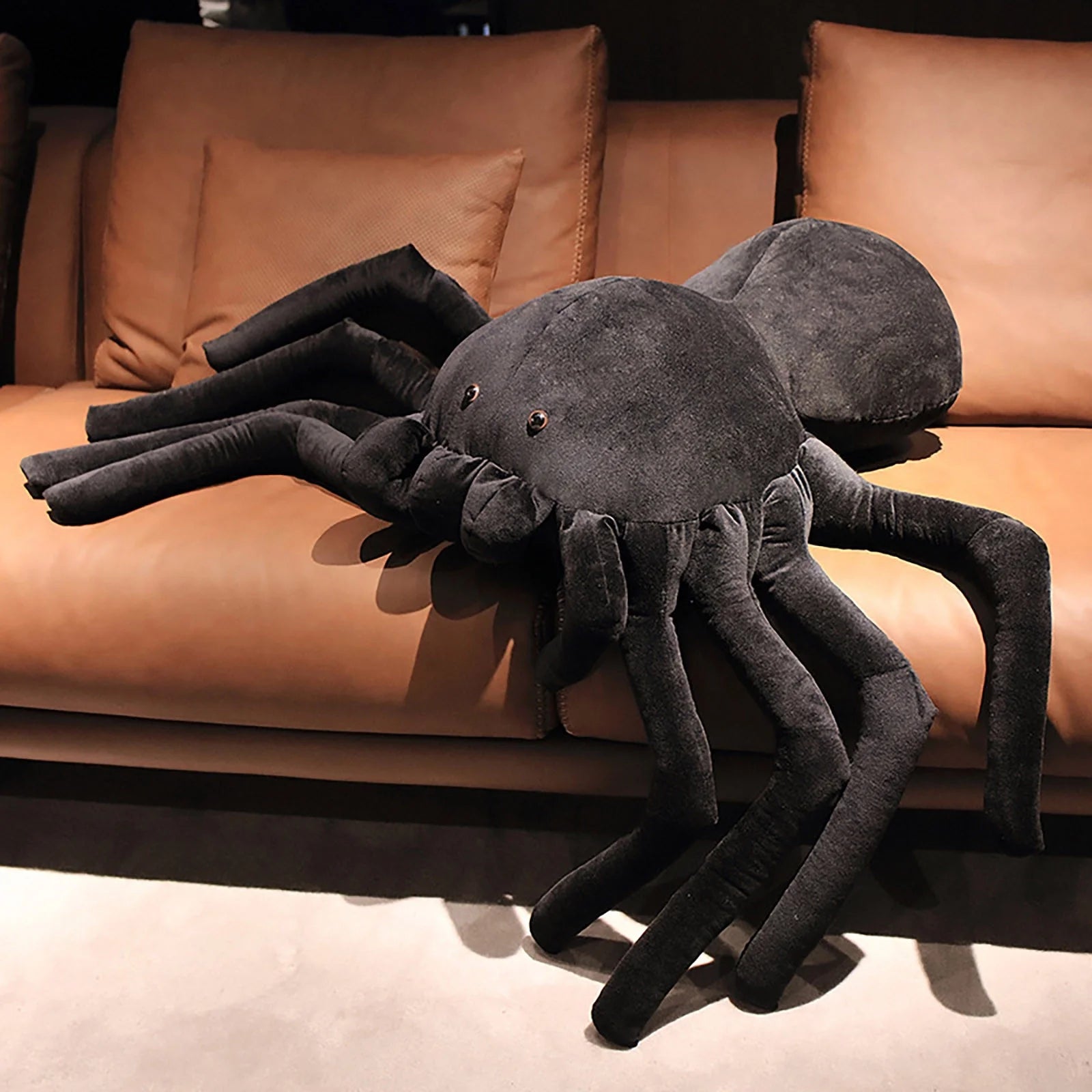 Black Plush Spider Halloween Decorations Doll Sleeping Pillow H613460