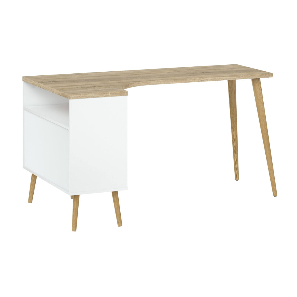 Beige 2-Drawer L-Shaped Desk X100934