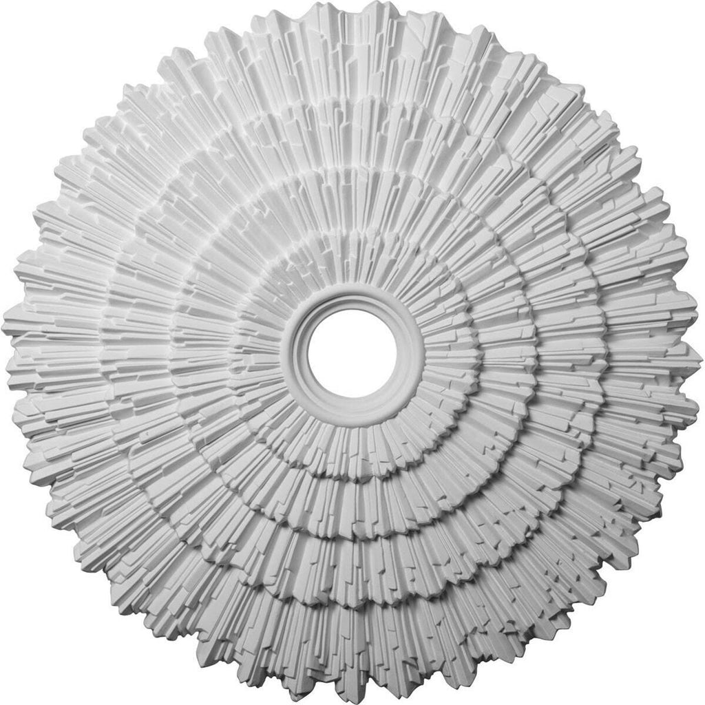 Ceiling Medallion, Hand-Painted Steel Gray O444