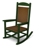 Green Tigerwood Woven Rocker N13977