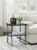 Faux Birch Slate Gray Frame End Table D115804