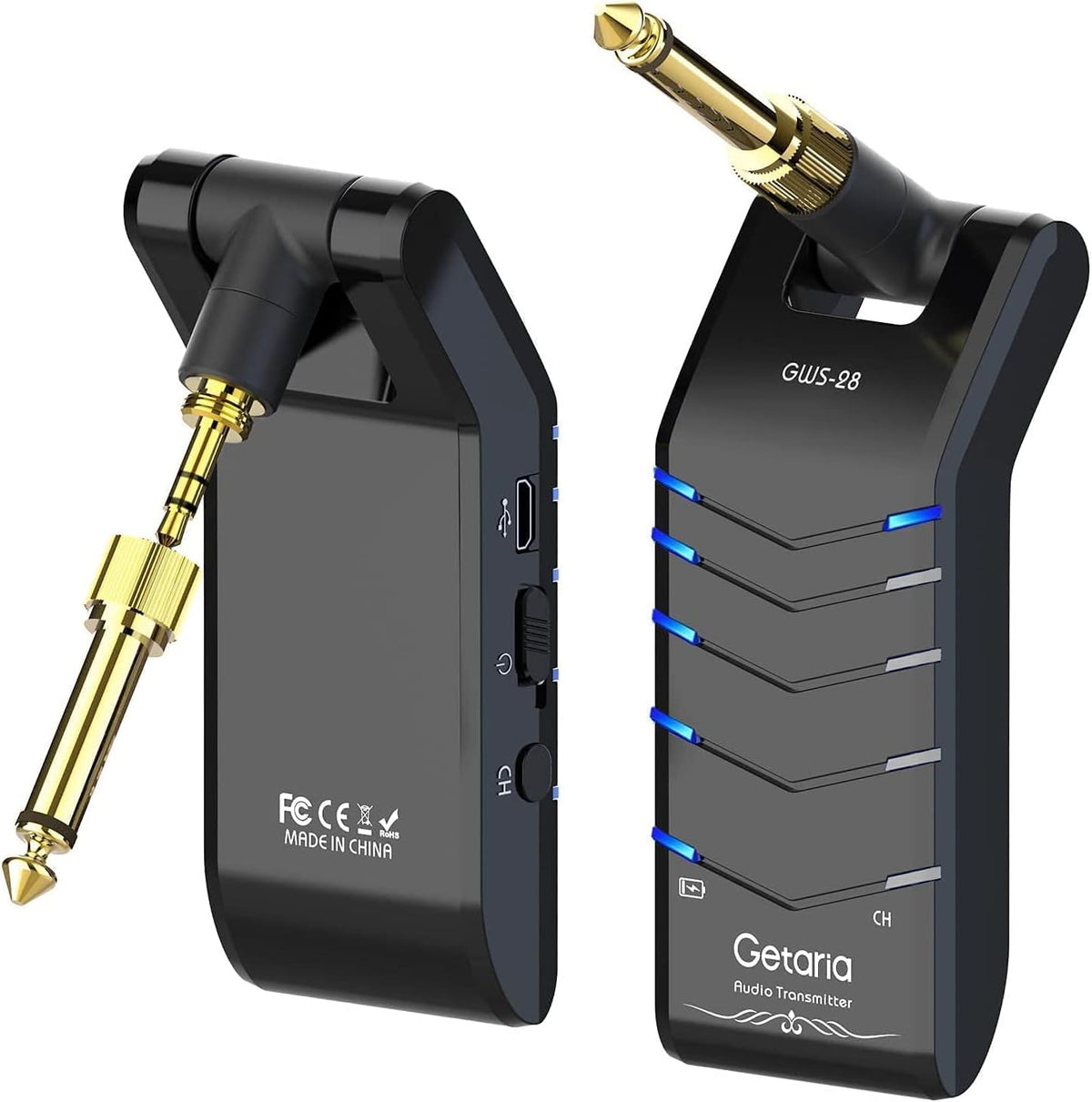 Wireless Guitar Transmitter and Receiver 5 Channels Electric Guitar Bass Pack of 2 I52053