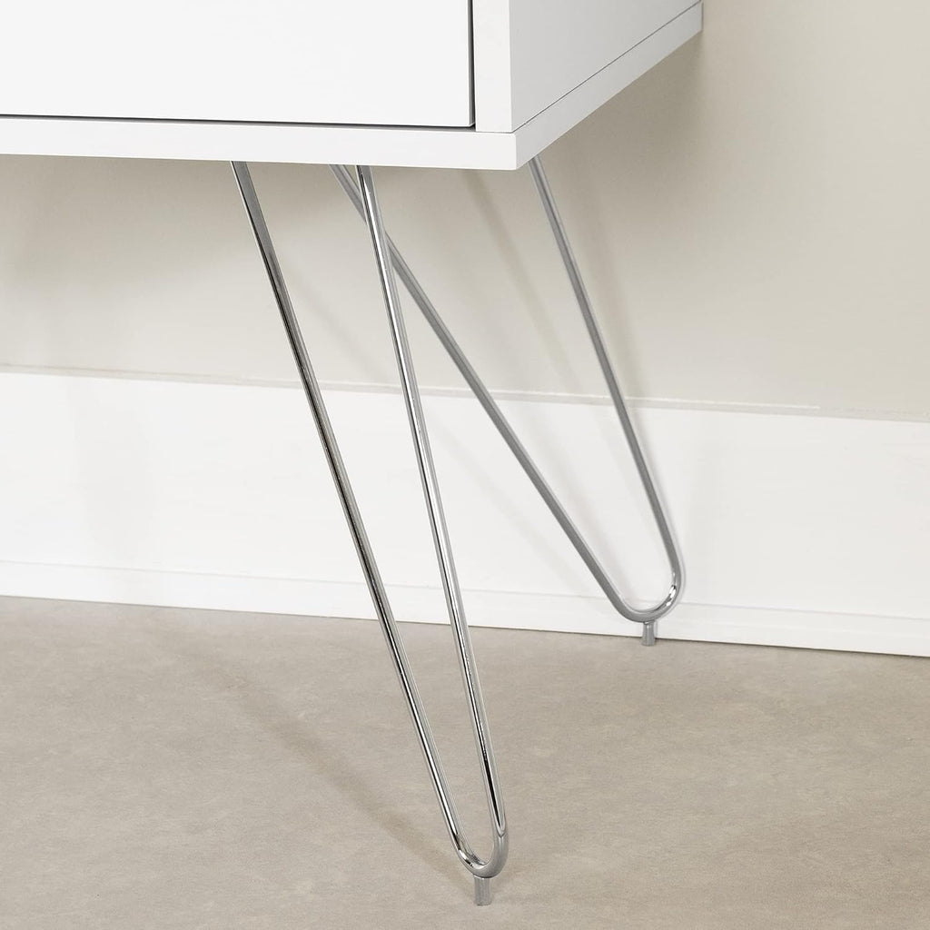 Pure White Scandinavian Nightstand V2683