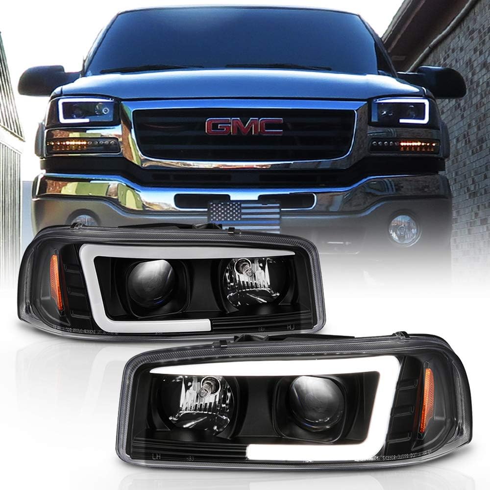 Black LED Projector Headlights Set Left Right L22125
