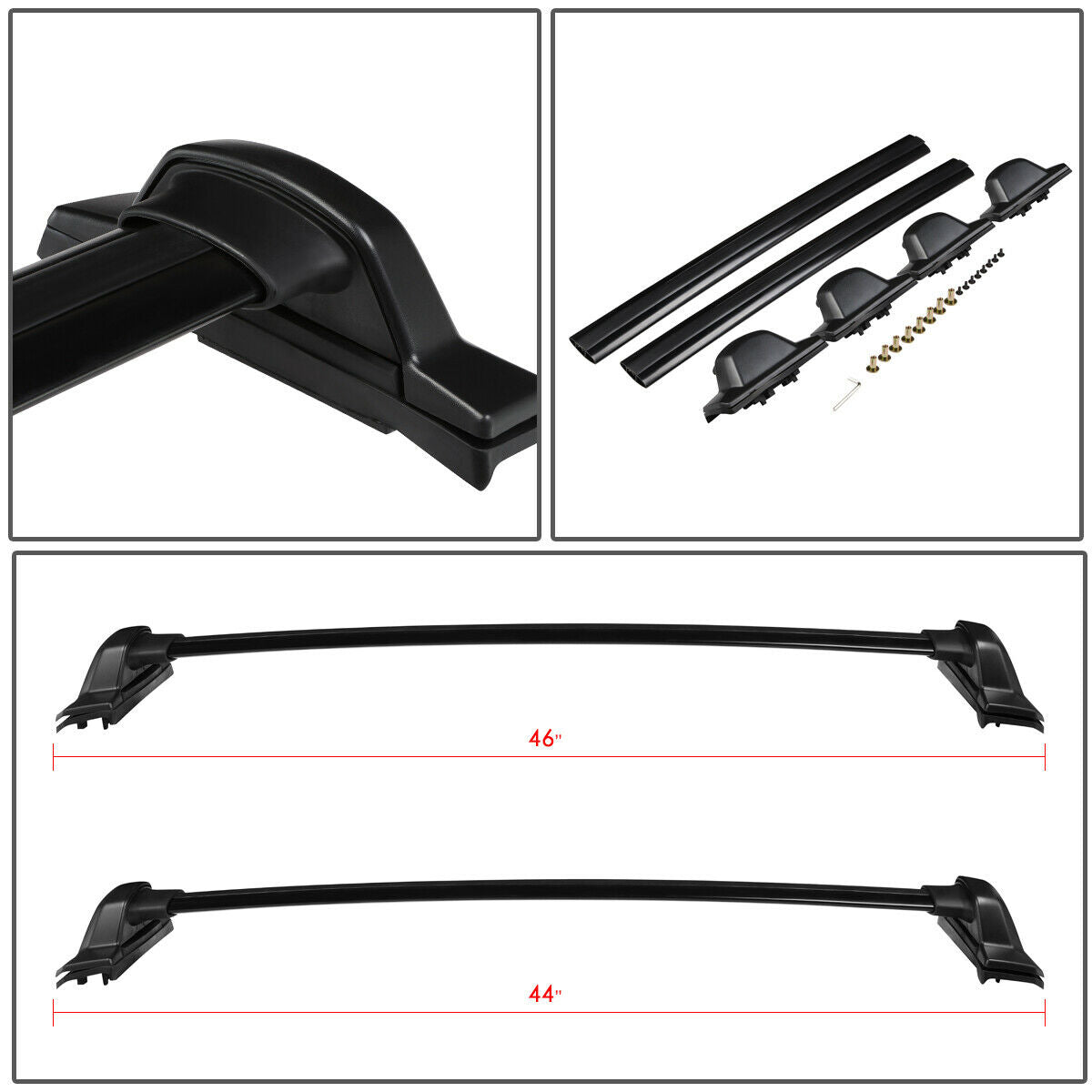 Black Coated Aluminum Roof Rack Crossbar R312