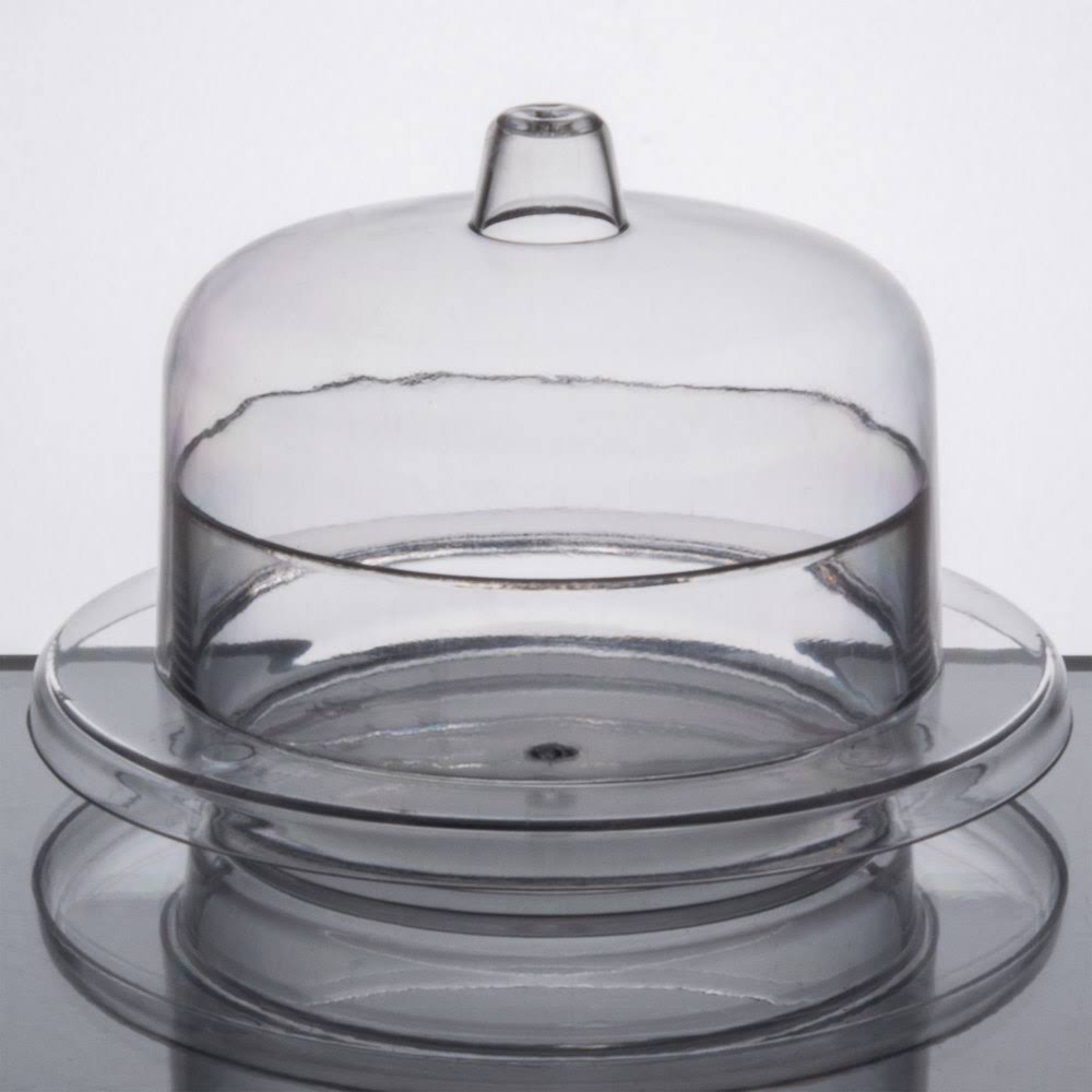 2 oz Clear Round Tray with Lid, 120/Case E6060