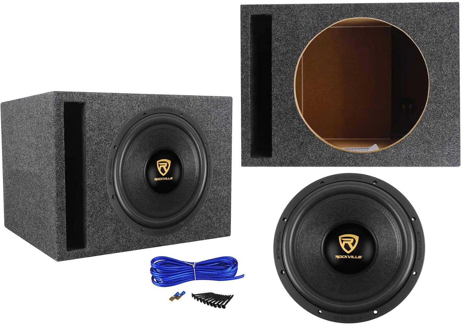 12 4000 Watt Car Audio Subwoofer with Vented Sub Box Enclosure J7736