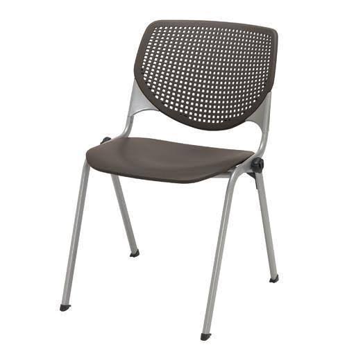 Sky Blue Poly Stack Chair with Perforated Back G5364