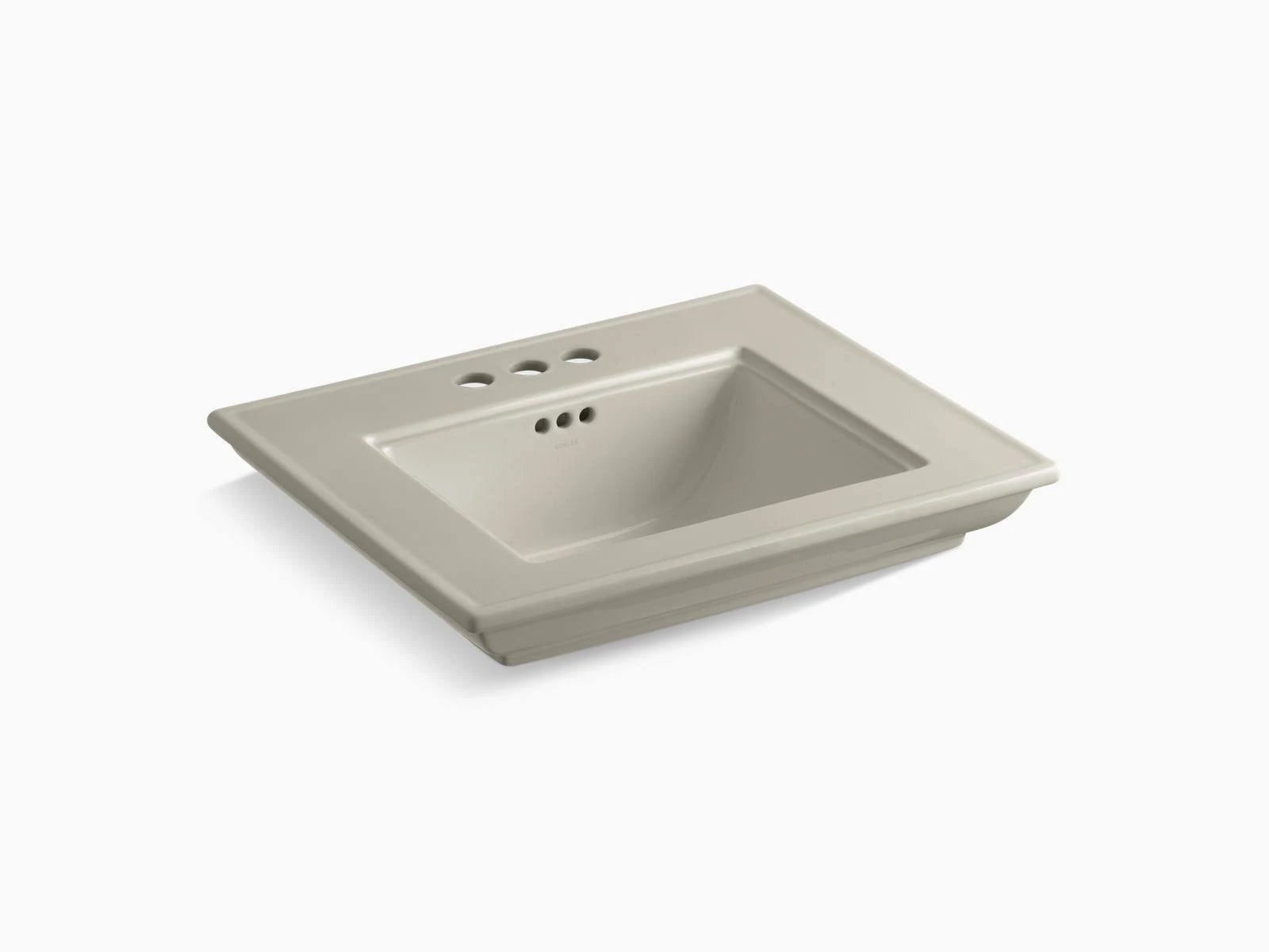 24x22 Pedestal Console Bathroom Sink Basin with Centerset Faucet Holes T81787