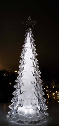 Silver Glitter Pine Tree Christmas Tabletop Decor Set of 2 H82037