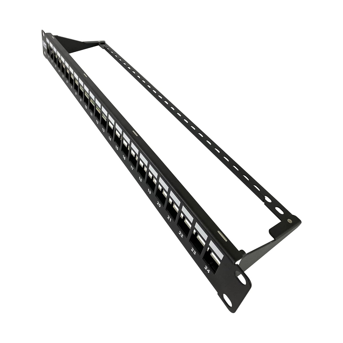24 Port Blank Keystone 1U Patch Panel, Rack Mount 19 Inch, Pack of 2 F8944
