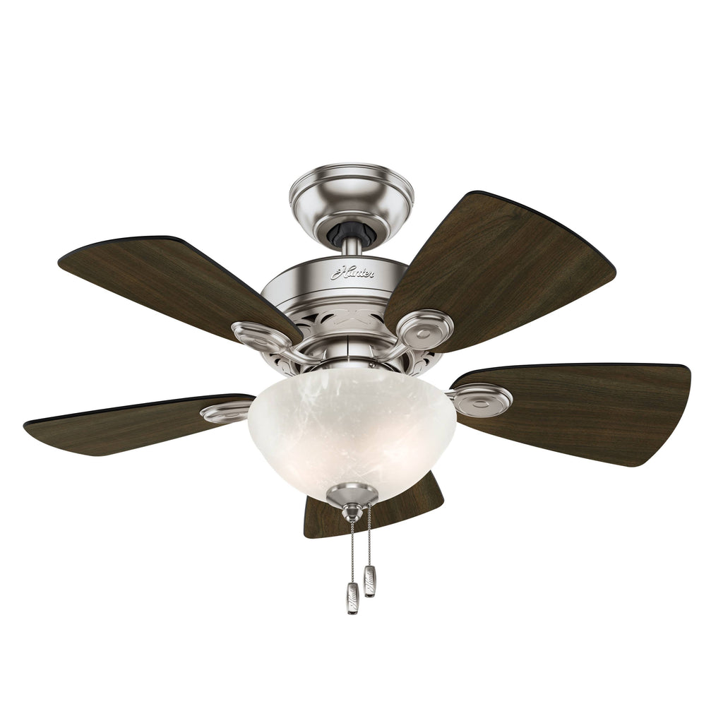 Brushed Nickel Ceiling Fan with Light O640