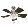 Brushed Nickel Ceiling Fan with Light O640