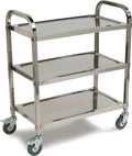 3 Shelf Stainless Steel Utility Cart, 400 Pound Capacity I1094