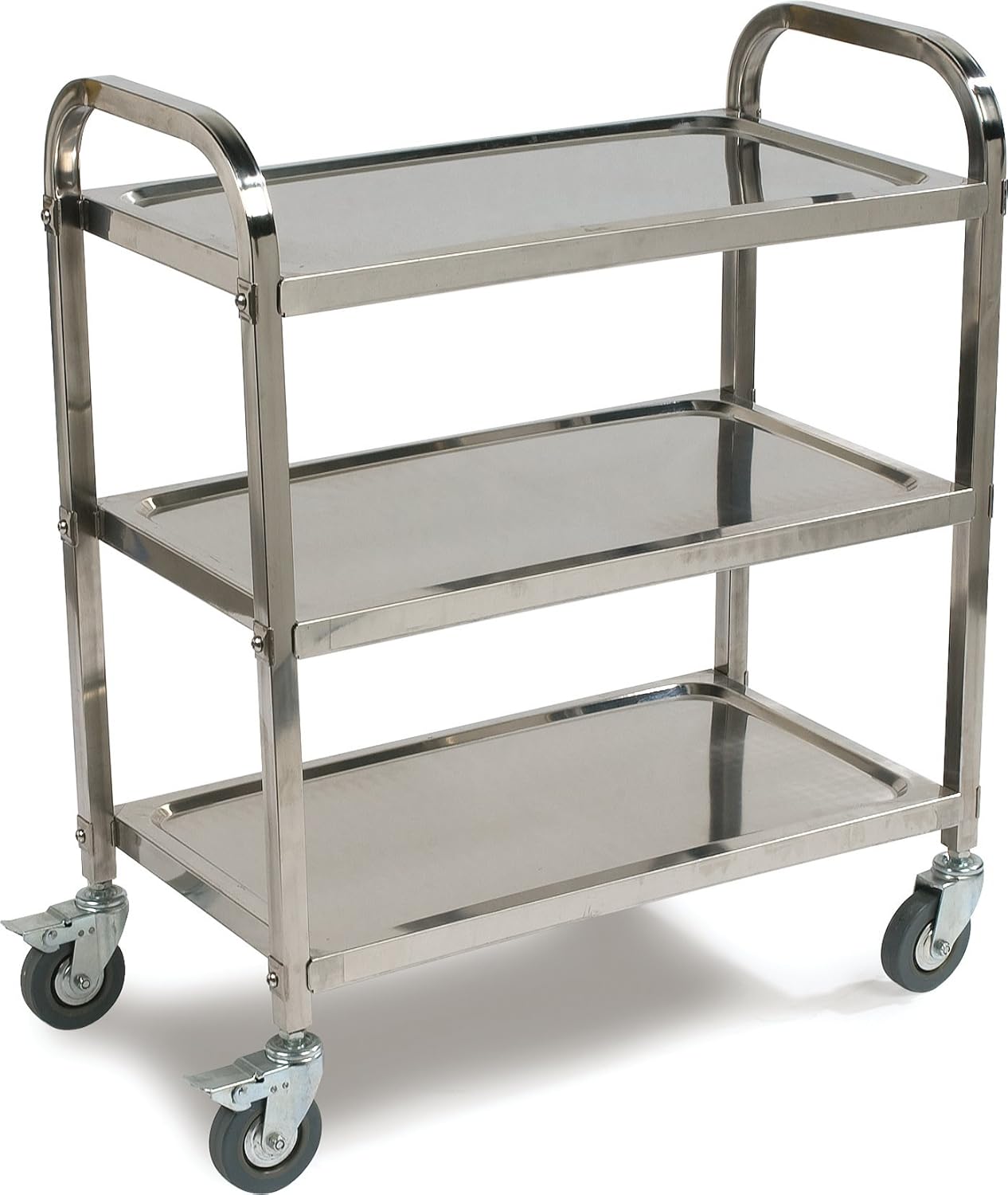 3 Shelf Stainless Steel Utility Cart, 400 Pound Capacity I1094