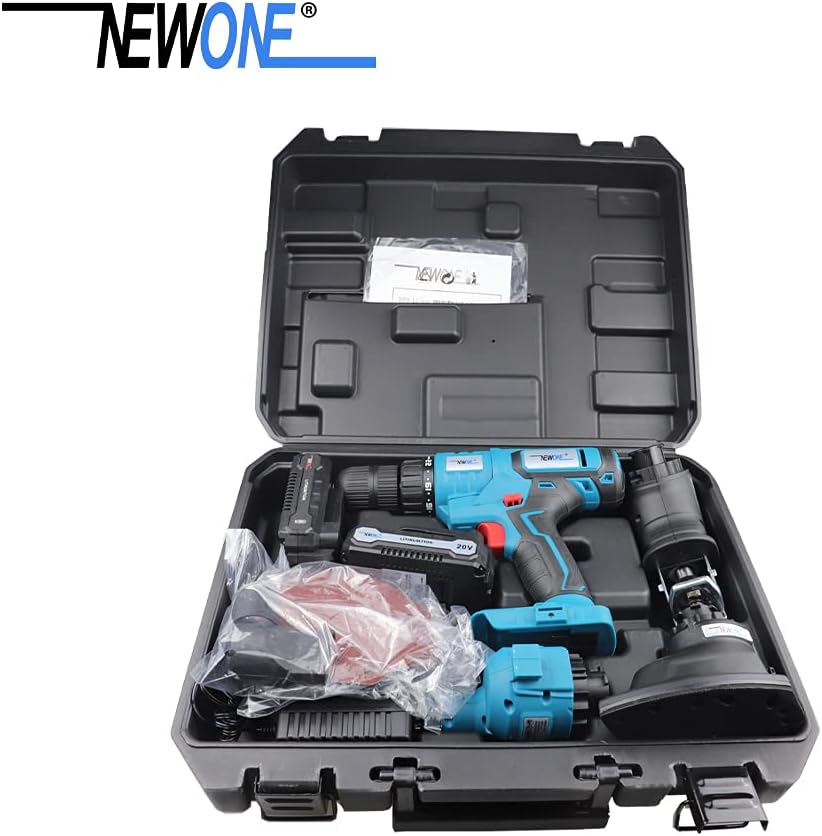 20V MAX Power Tool Combo Kit with Case, 4-Tool Attachments Drill, Reciprocating Saw, Oscillating Tool, Sander P66236