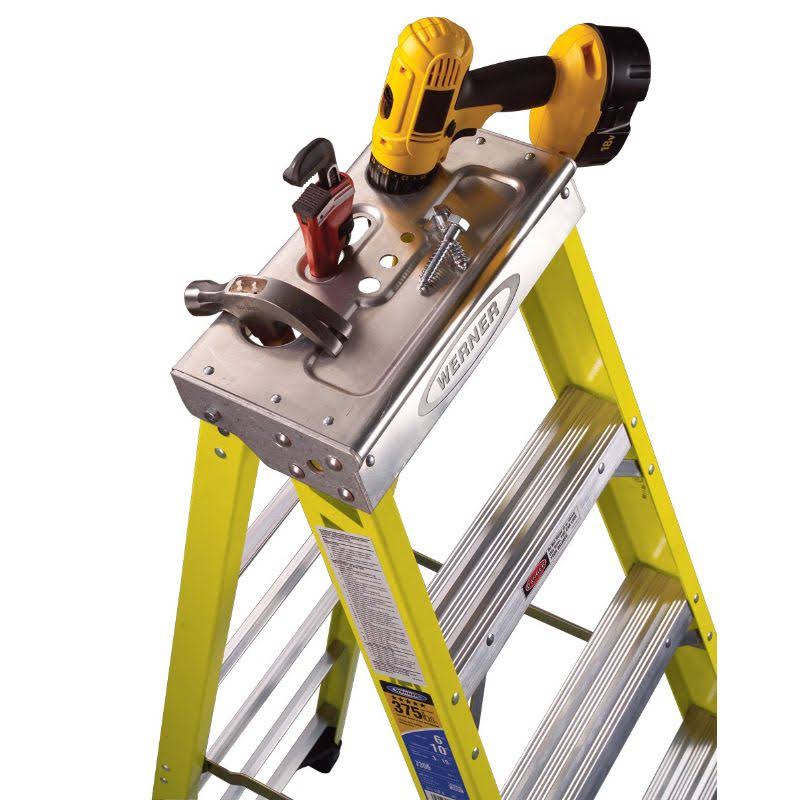 5 ft. Type IAA Fiberglass Step Ladder with Shelf K536
