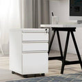 White 3-Drawer Mobile Vertical Filing Cabinet H4451