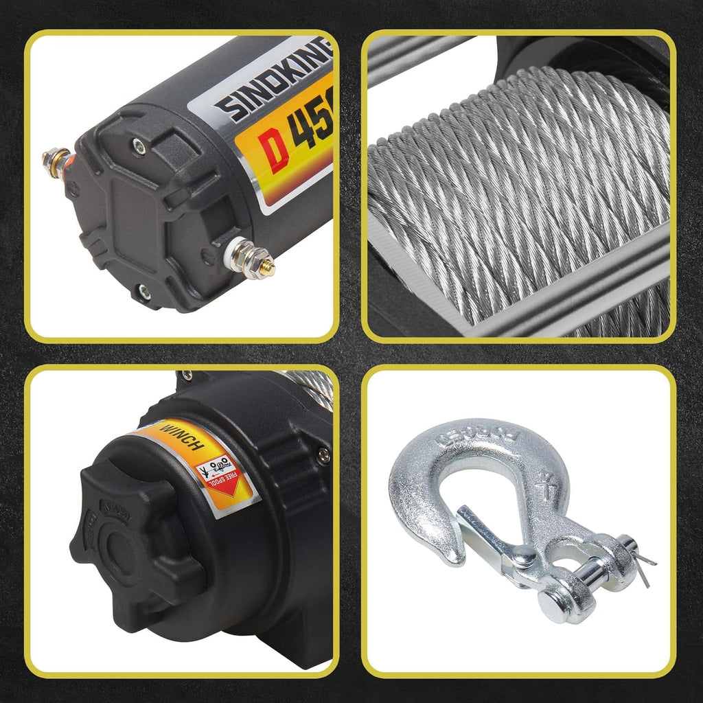 4500lb 12V UTV/ATV Winch with Rope, Wired and Wireless Control P96641