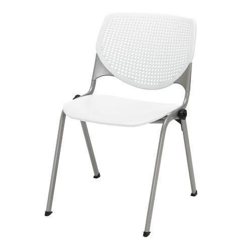 Sky Blue Poly Stack Chair with Perforated Back G5364