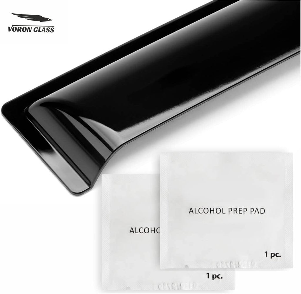 Glass Tape-on Rain Guards for Toyota Corolla Sedan, 4 Pieces Y88155