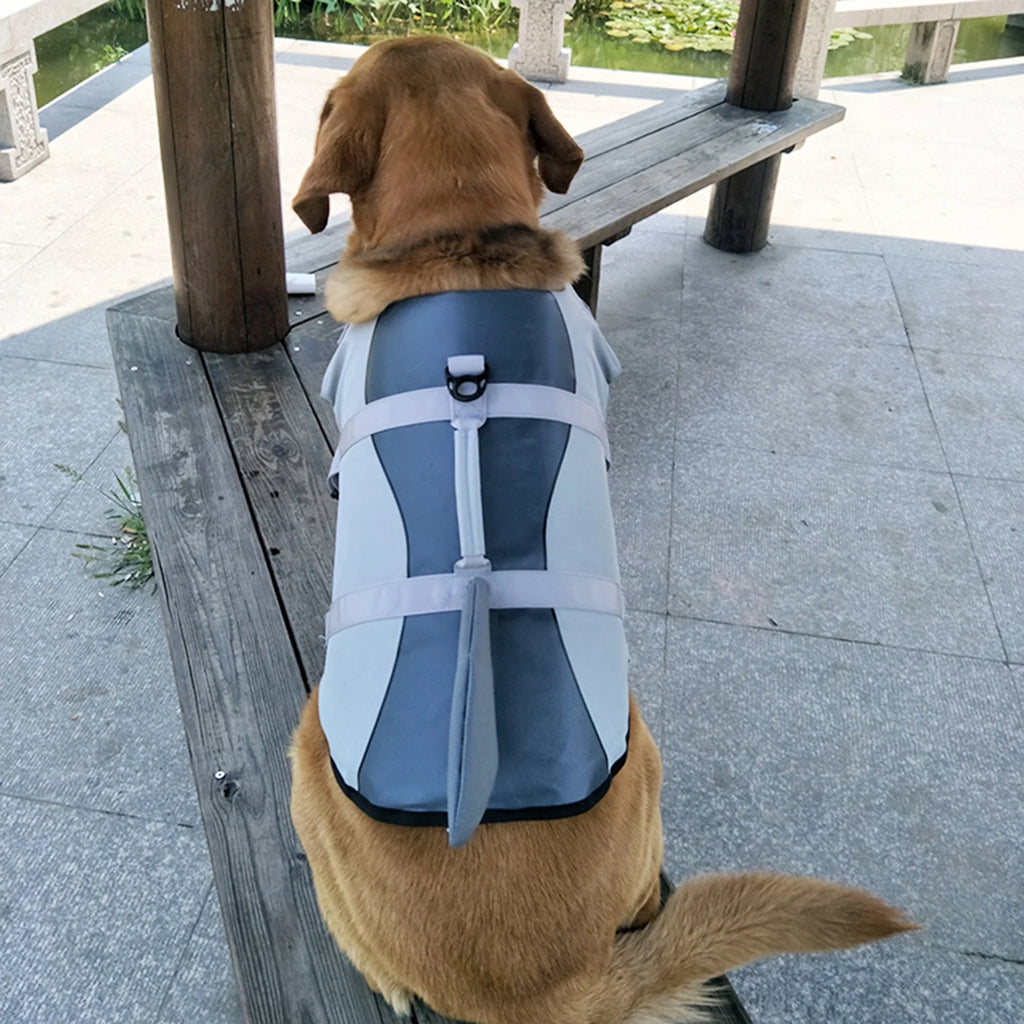 Dog Pet Shark Swimsuit Vest Safety Wear Swimsuit Preserver H57210