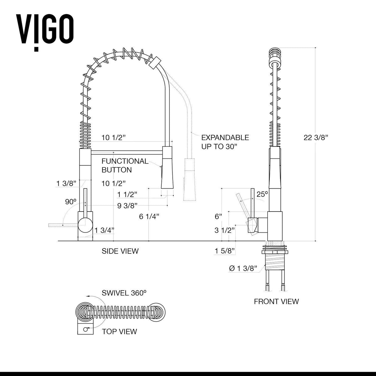 Chrome Pull-Down Spray Kitchen Faucet with Soap Dispenser K67313