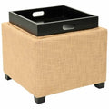 Gold Single Tray Storage Ottoman Q213729