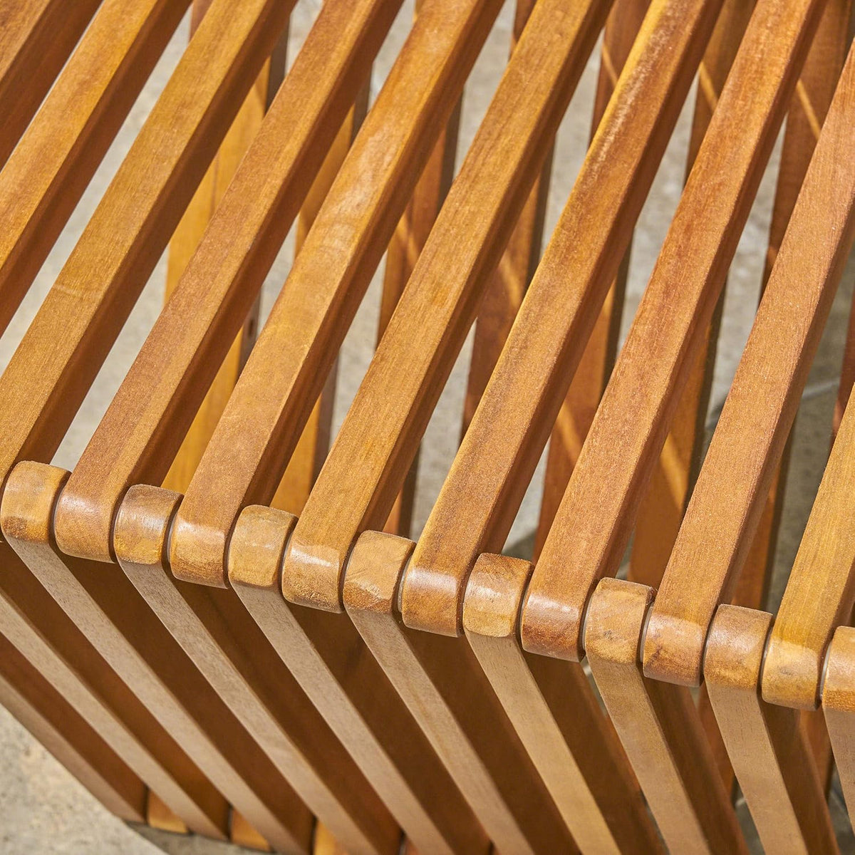 Teak Finish Acacia Wood Bench X6697