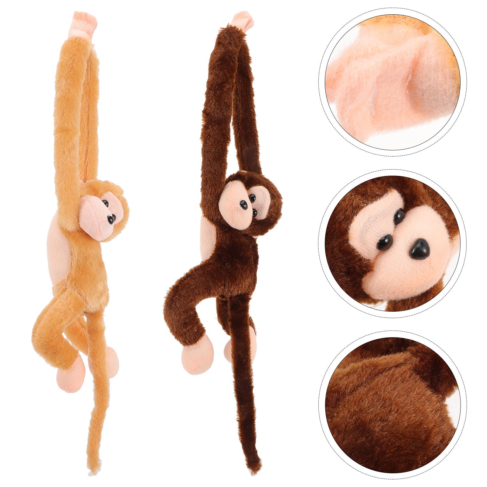 2Pcs Hanging Plush Monkey Doll Stuffed Animal Toy T580