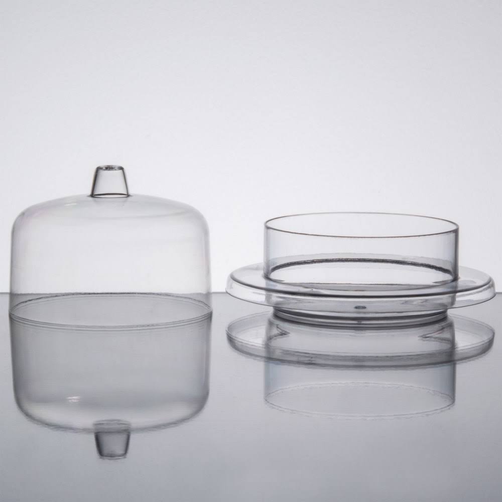 2 oz Clear Round Tray with Lid, 120/Case E6060