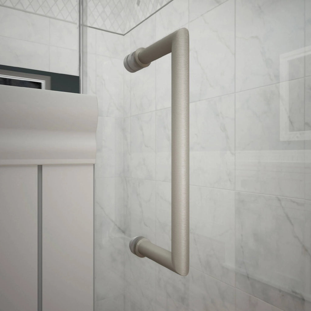 Brushed Nickel Hinged Shower Door N169