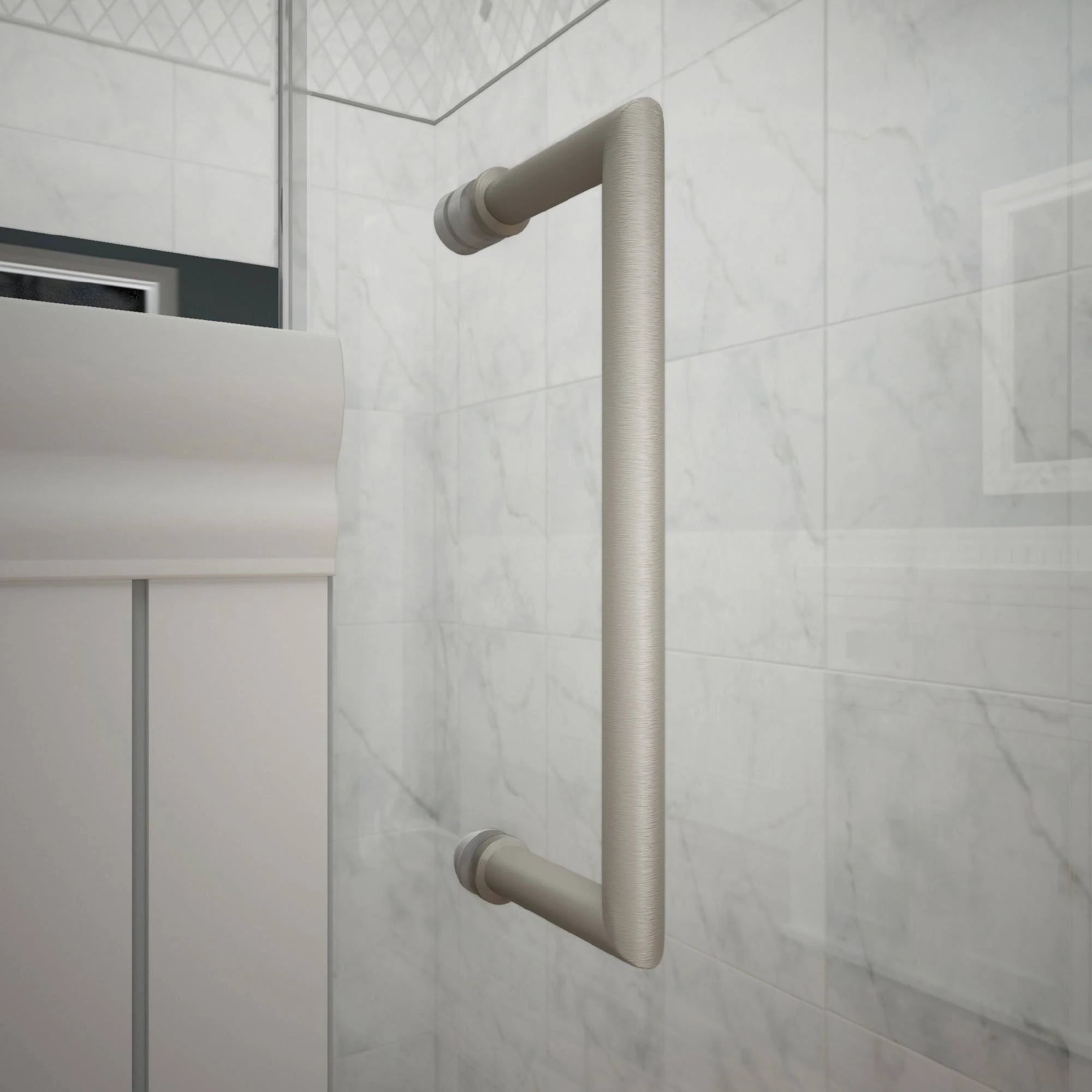 Brushed Nickel Hinged Shower Door N169