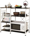 Rustic Brown Kitchen Baker's Rack Storage Cart Workstation Shelf Coffee Cart O368280