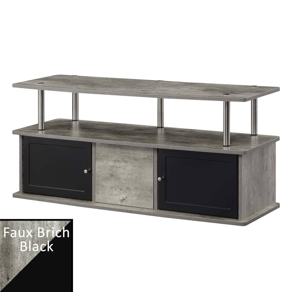 Grey 3-Cabinet TV Stand A305