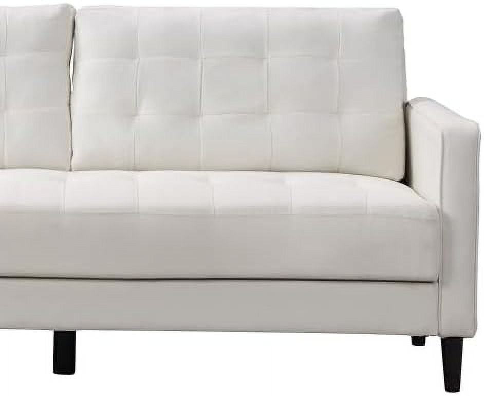 Grey 3 Seater Couch with Tufted Seat and Back Cushion A49118