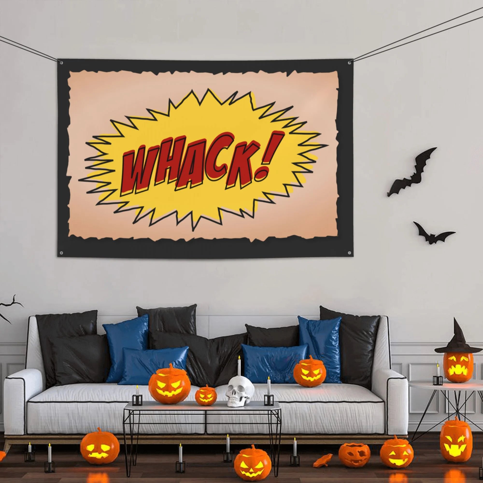 Comics Poster Hanging Banners Backdrop Festive Party Decor, 47 x 71 Inches O713023