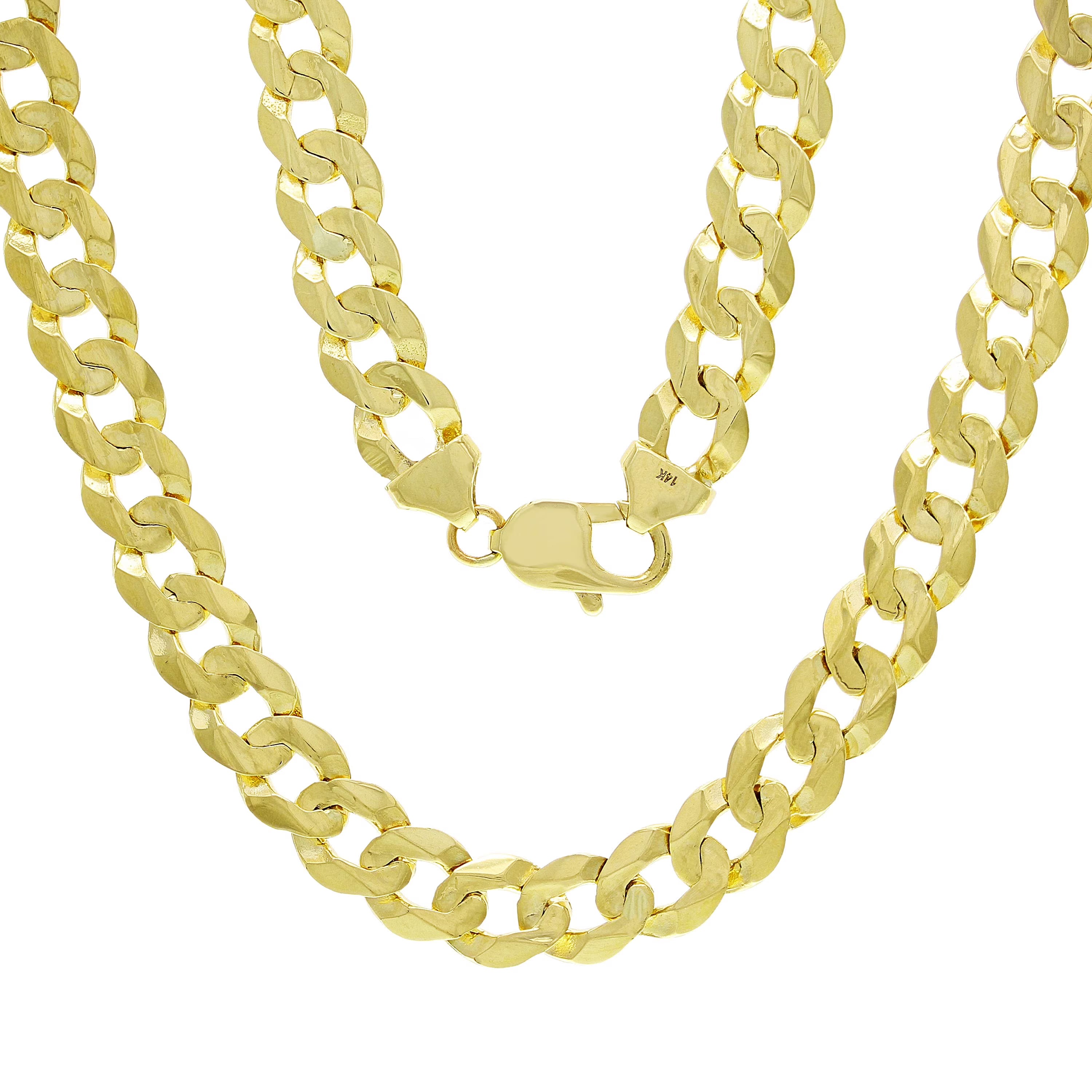 10k Yellow Gold Curb Link Chain Necklace 20" 9mm 37.8 grams U93386