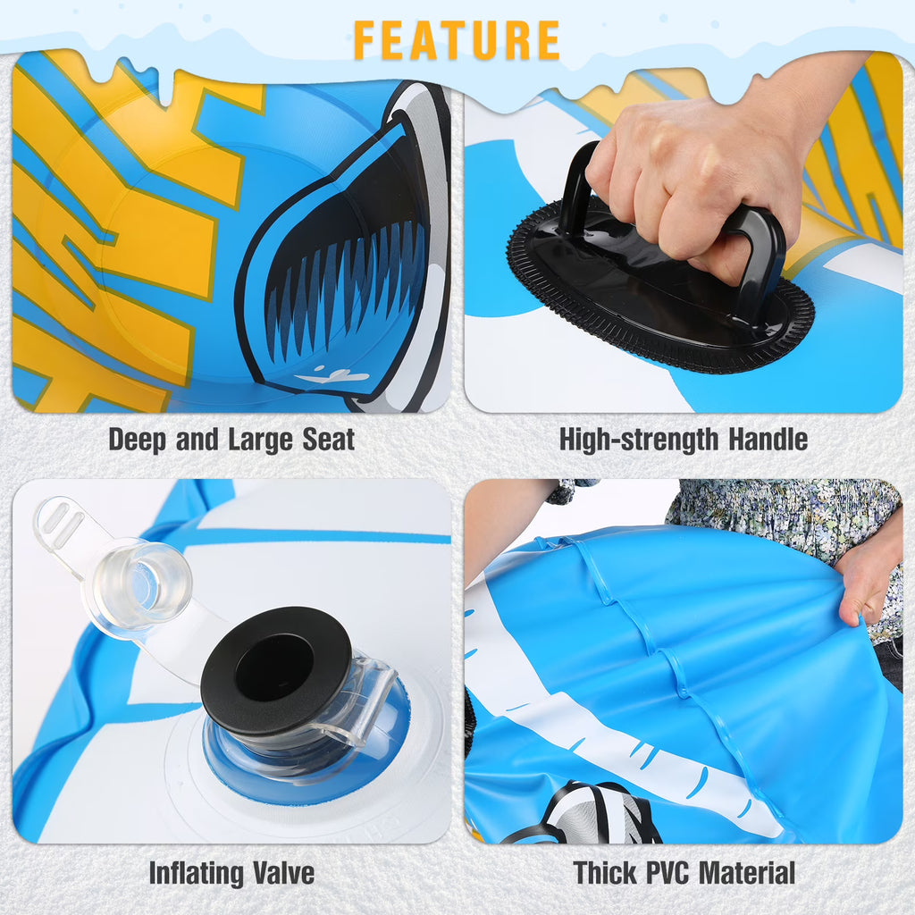 Inflatable Pvc Snow Tube Sled W9580