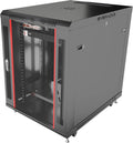 15U Server Rack Cabinet Locking Data Enclosure 35 Inch Deep Half Rack on Wheels P678085