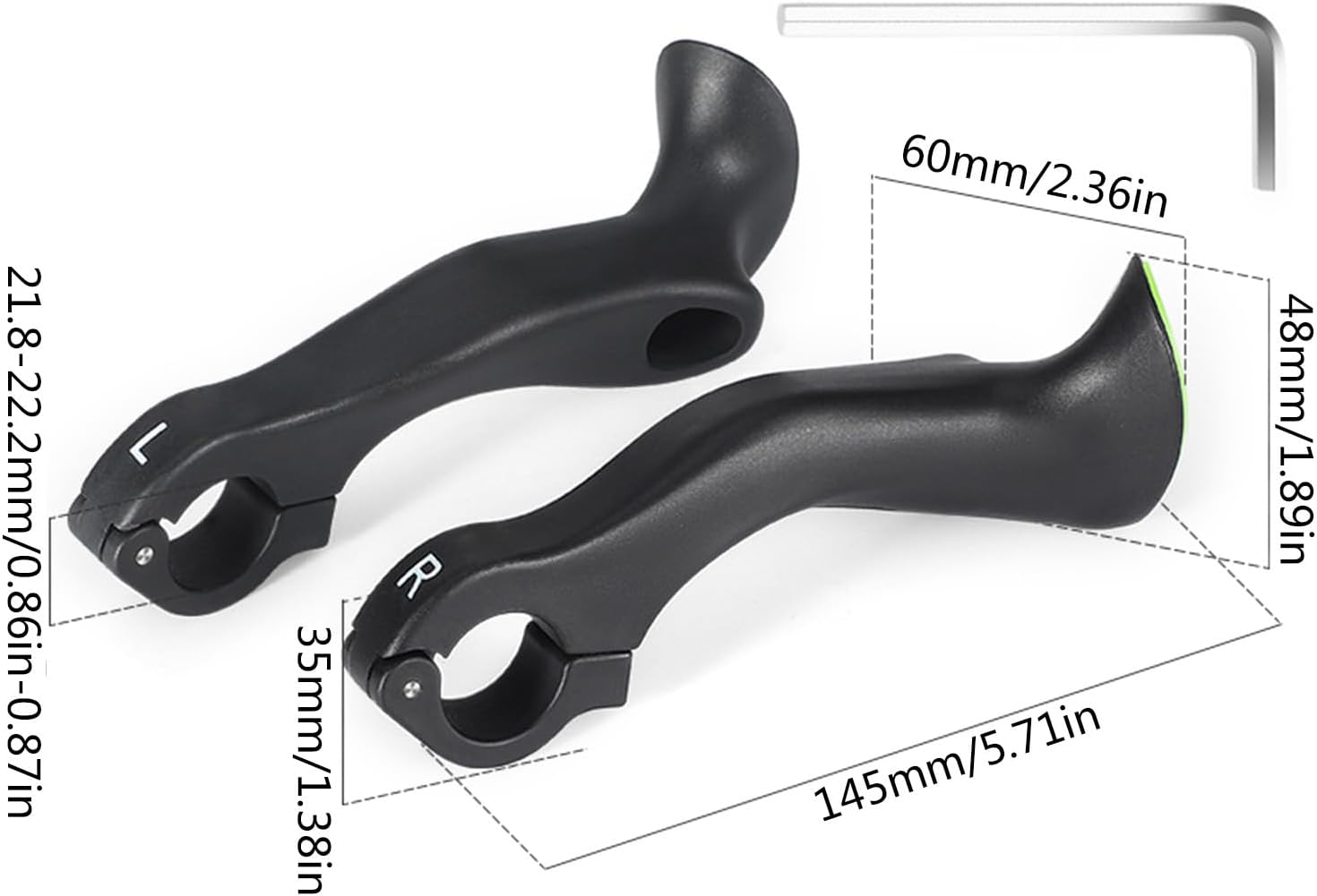 Ergonomic Nonslip Handlebar Ends F57584