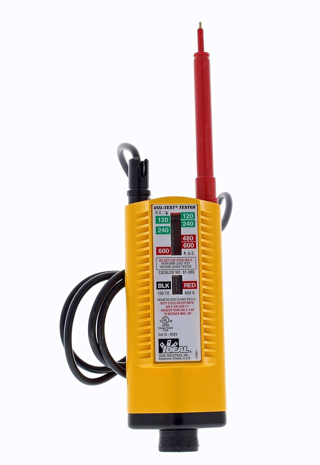 Voltage Tester, CATIII 600v, Pack of 2 N237