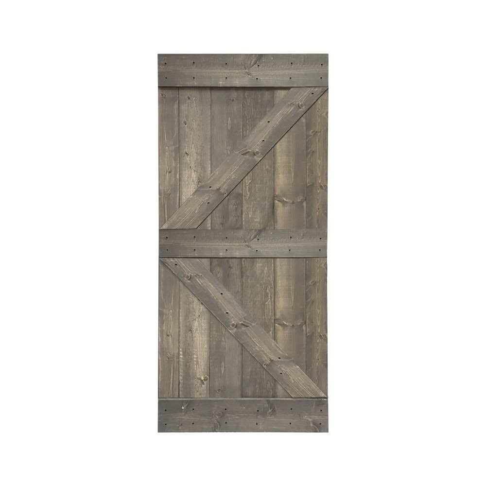 Red Walnut Stained Solid Pine Wood Interior Sliding Barn Door Slab U5412