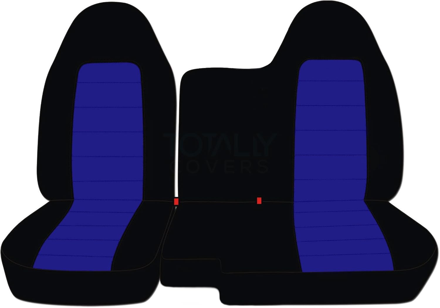 Black and White Two-Tone Truck Seat Covers D9938