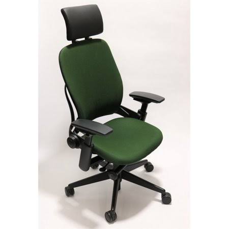 Green Fabric Chair with Headrest R318585