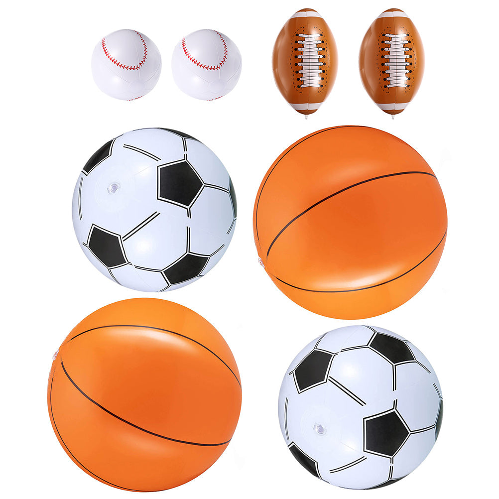 8Pcs Inflatable Sports Balls Toys M92612