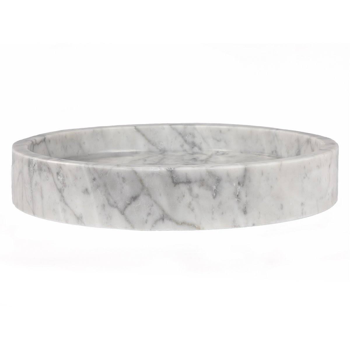 White Carrara Marble Round Vessel Sink Y5865